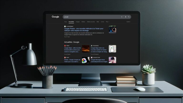 Ecran ordinateur affichant des articles google news